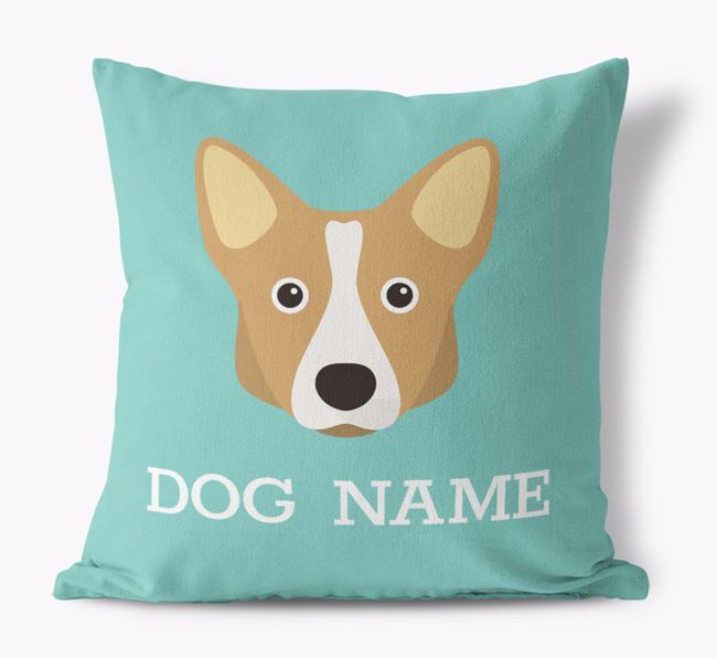 {dogsName}'s Icon: Personalised {breedFullName} Canvas Cushion